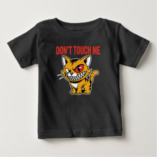 Grappige Raak Me Niet Aan Boze Kat Baby T-Shirt