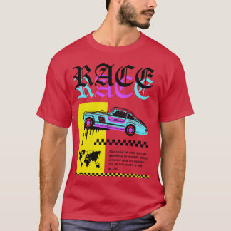 Grappige raceauto grappig t-shirt