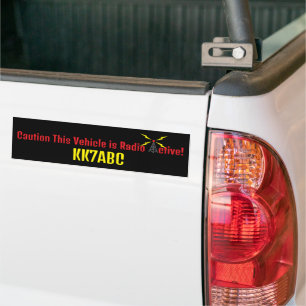 Grappige Radio Actieve Ham Radio Operator Call Sig Bumpersticker