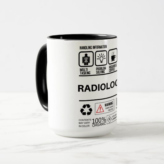 Grappige Radioloog Handling Informatie Mok (Voorkant links)