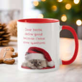 Grappige Ragdoll Kat Santa Hoed Define Goed Mok