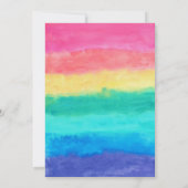 Grappige Rainbow verjaardagsuitnodiging Kaart (Achterkant)