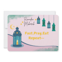 Grappige Ramadan "Fast Pray Eat Repeat"