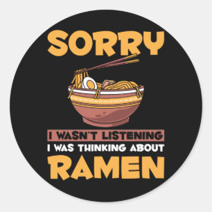 Grappige Ramen Lover Japanse Noedels verslaafd Ronde Sticker