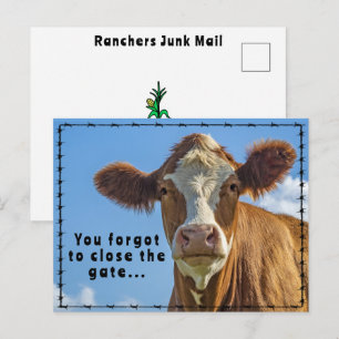 Grappige Rancher Junk Mail Country Western Verhale Briefkaart