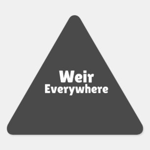 Grappige Rare Overal Humor Spreuk Grafisch Driehoek Sticker