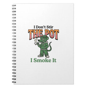 Grappige rat pot citaat vintage graveer ontwerp_1 notitieboek