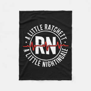 Grappige ratelende nachtegaal verpleegster badge r fleece deken