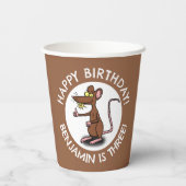 Grappige rattenduimen omhoog gepersonaliseerde car papieren bekers (Achterkant)