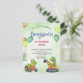 Grappige Rawr T-Rex dinosaurus tractor vrachtwagen Briefkaart (Staand voorkant)