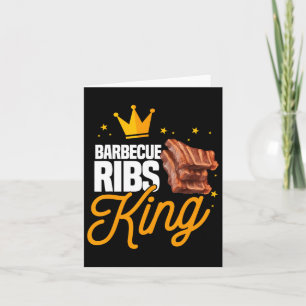 Grappige Rbecue Ribs Koning Bbq Vlees Seizoen Matc Kaart