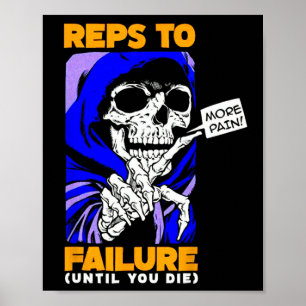 Grappige reacties op falen gewichtheffen bodybuild poster
