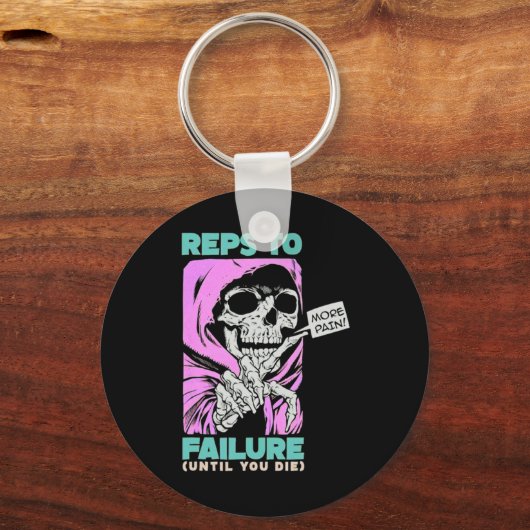 Grappige reacties op falen gewichtheffen bodybuild sleutelhanger (Voorkant)