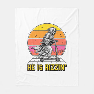 Grappige Reaper Scooter Vintage Sunset Shirt Ontwe Fleece Deken