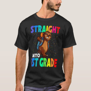 Grappige Rechte In 1e Klas Luiaard Terug Naar Scho T-shirt