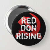 Grappige "Red Don Rising" met Russische sikkel Ronde Button 4,0 Cm (Voorkant /achterkant)