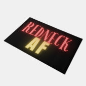 Grappige Redneck AF Neon Deurmat (Schuin)