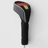Grappige Redneck AF Neon Golfheadcover (Schuin)