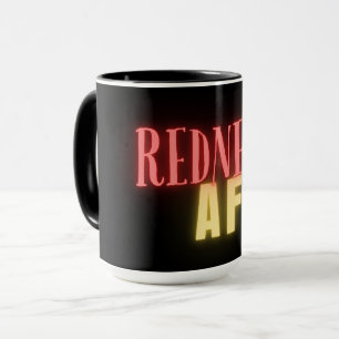 Grappige Redneck AF Neon Persoonlijk Mok