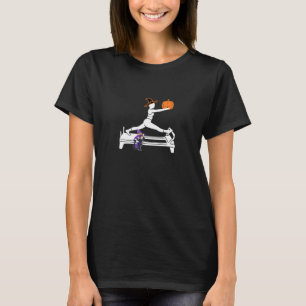 Grappige Reformer Pilates met Pompoen kat Hallowee T-shirt