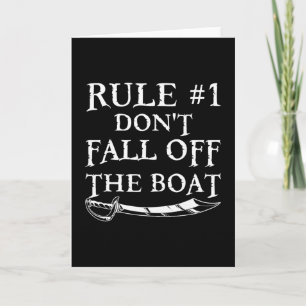 Grappige Regel #1 Val Niet Van De Boot Cruise Pira Kaart