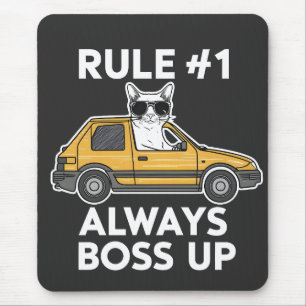 Grappige regel nummer 1 altijd baas up meme kat li muismat