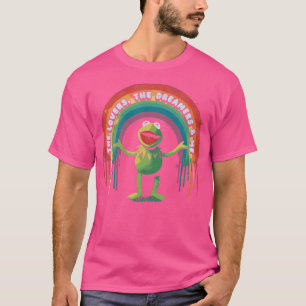 Grappige regenboog kikker verbinding de liefhebber t-shirt