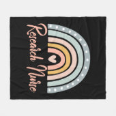 Grappige regenboog onderzoek verpleegster fleece deken (Voorkant (Horizontaal))