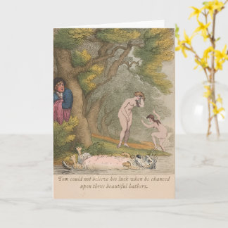 Grappige Regency Style Teckel Blank Kaart