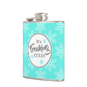 Grappige remedie tegen koud weer heupfles (Links)