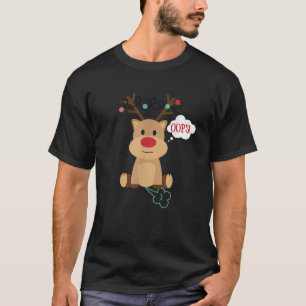 Grappige Rendier die een Scheet Laat Oeps T-shirt