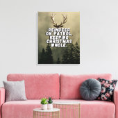 Grappige Rendier Kerst Canvas Muurkunst (Insitu (Woonkamer))