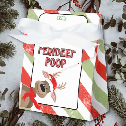 Grappige rendier poep kerstcadeau gunst bedankdoosjes
