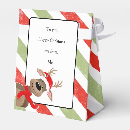 Grappige rendier poep kerstcadeau gunst bedankdoosjes (Achterkant)