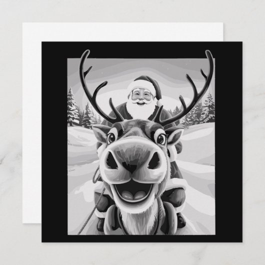 Grappige rendier selfie kerst sint feestdagenkaart (Voorkant / Achterkant)