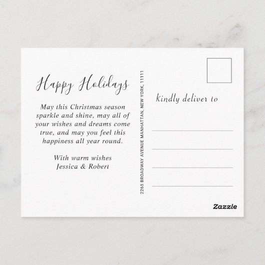 Grappige rendieren Vrolijke Kerstmis Groet Vakanti Briefkaart (Achterkant)