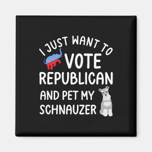 Grappige Republikeinse huisdier mijn Schnauzer kie Magneet