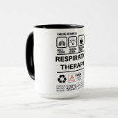 Grappige respiratoire therapeut Handling Informati Mok (Voorkant links)