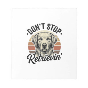Grappige Retriever Hond Vintage Gravure Grafische Notitieblok