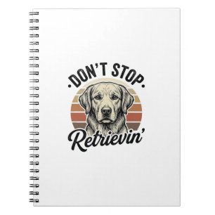 Grappige Retriever Hond Vintage Gravure Grafische Notitieboek