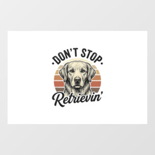 Grappige Retriever Hond Vintage Gravure Grafische Raamsticker