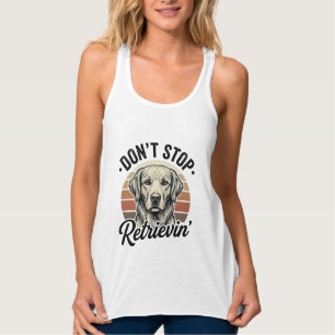 Grappige Retriever Hond Vintage Gravure Grafische  Tanktop