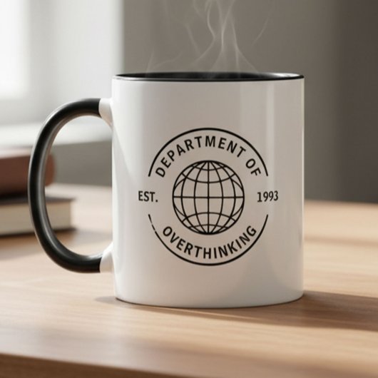 Grappige Retro Afdeling Overdenken Introvert Mok