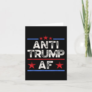 Grappige retro anti-Trump AF, anti-fascisme, pro-m Kaart