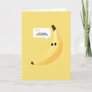 Grappige Retro Banaan Feest Artikelen Grappen Bewe Kaart