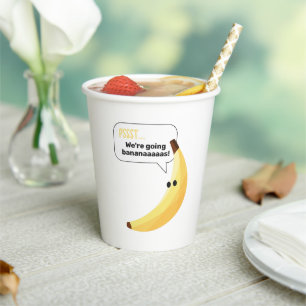 Grappige Retro Banaan Feest Artikelen Grappen Bewe Papieren Bekers