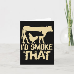 Grappige Retro BBQ Party Smoker Chef Pap Gift Ik z Kaart