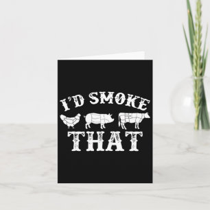 Grappige Retro BBQ Party Smoker Chef Pap Gift Ik z Kaart