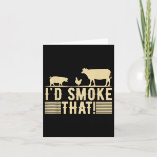 Grappige Retro BBQ Party Smoker Chef Pap Gift Ik z Kaart