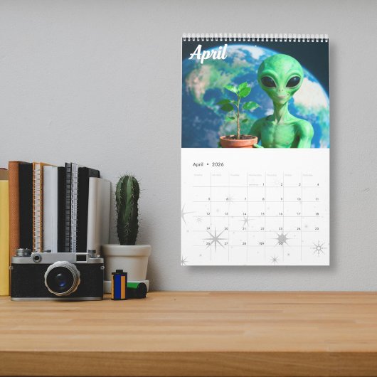 Grappige retro buitenaardse kalender - Aliens onde